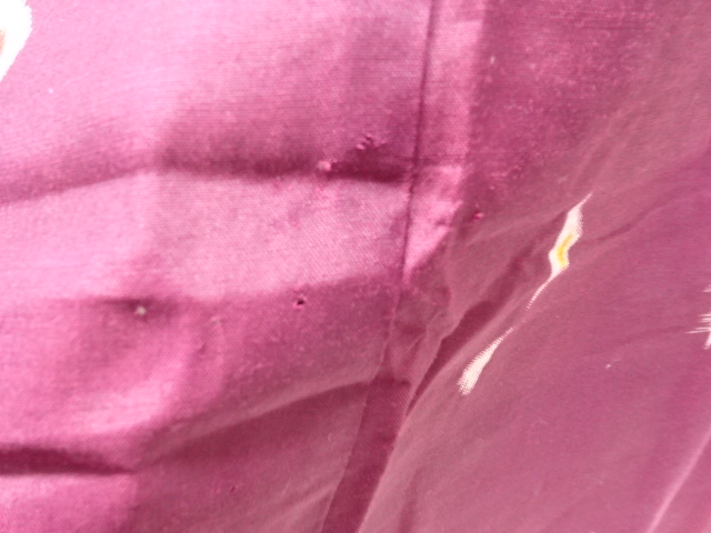  アンティーク　変わり菱模様織出し銘仙着物